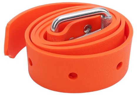lvifloae Cinturón de Peso de Buceo Profesional Anti Slip de Silicona Ajustable Cinturón de Peso de liberación con Hebilla de Acero Inoxidable de liberación rápida para la Pesca de Buceo de (Naranja)