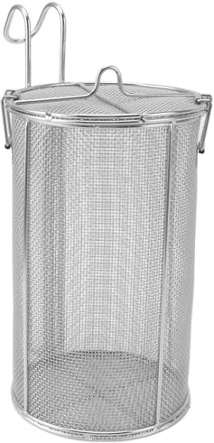 Colador de especias y condimentos de acero inoxidable, cesta de separación para condimentos de sopa de gran capacidad con mango telescópico para cocinar en olla caliente y filtrar