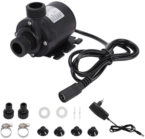 Eujgoov Bomba Sumergible sin Escobillas de 19 W, Caudal de 800 L/h, Altura de Elevación de 5 M, bajo Nivel de Ruido, Bomba de Circulación de Agua para Fuentes, Acuarios y paisajismo. (Enchufe de la