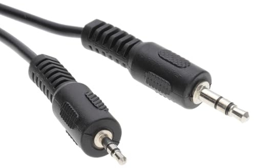 kenable 3.5mm Stereo Jack to 2.5mm Stereo Jack Audio Cable for MP3 MP4 Player Car AUX Headphone Adapter Black 0.5m/50cm
