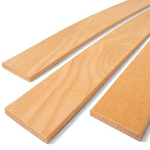 SCM Créations Lot de 3 Lattes 87,3 cm 873mm Largeur 53mm épaisseur 8mm Bois hêtre Durable | Sommier lit canapé clic clac bz | 7 Plis Rechange Renfort résistant Soutien Matelas