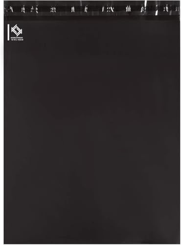 KKBESTPACK Black Poly Mailers 12x15.5 in, Shipping Bags, 100 Pcs