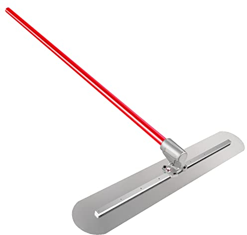 VEVOR Truelle de Maçon 1200x200 mm Bull Float, Grande Taloche Couteau à Enduire avec 3 Poignées de 1800 mm, Spatule Pro