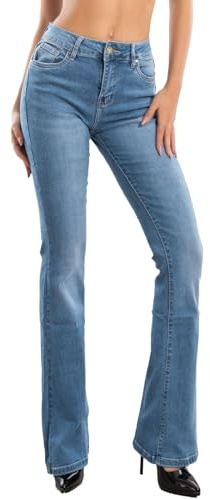 Toocool Jeans Mujer, Pantalones Stretch Mujer, Pantalones Acampanados Vaqueros Mujer de Algodón, Leggings Acampanados Mujer AF108