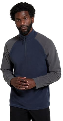 Mountain Warehouse Ashbourne Mens Fleece Jumper | Lightweight, Breathable Anti-Pill Mens Half Zip Top with Microfleece for Warmth & Comfort, For Layering, Everyday Casual Wear