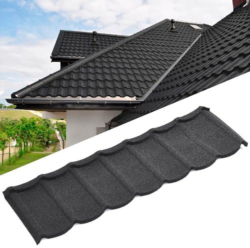 INMOZATA 5pcs Asphalt Roof Shingles, 2sqm Metal Roof Shingles for Shed Roofing Felt Shingles for Sheds Arbour Porch Wendy House Doghouse Log Cabin