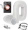 YSOOUA 100 mm Tubo Flexible de Salida de Aire 5 m Tubo Aire Flexible di Aluminio PVC Tubo de Manguera de Ventilación con Abrazaderas para Extractor de Aire, Climatización, Secadora((100mm x 5m)