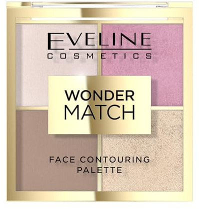 Eveline Cosmetics Wonder Match Multifunktionale Gesichts-Palette - Bronzer, Rouge, Highlighter & Puder - Vegane Formel mit Schokoladenduft für Tages- und Abend-Make-up