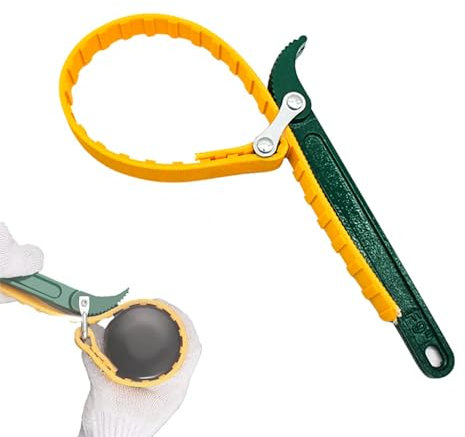 Clé à Sangle en Caoutchouc de 8. Clé pour Filtre à Huile. Clé à Sangle avec Diamètre Réglable de 4 à 8 Pouces. Outil de Réparation Universelle, Ouvre-tuyau pour Voiture, Atelier, Maison.