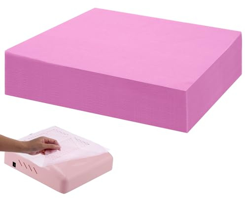 Grevosea Lot de 200 feuilles de papier filtrant jetable pour collecteur de poussière d'ongles, accessoires pour salon de manucure, spa, maison (rose)