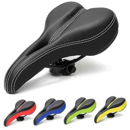 FUNOMOCYA Cuscino per Sella Bici Nero in Cotone ad Alta Elasticità, Ammortizzante e Facile da Lavare, Sedile Comodo per Mountain Bike e Bici da Strada Leggero