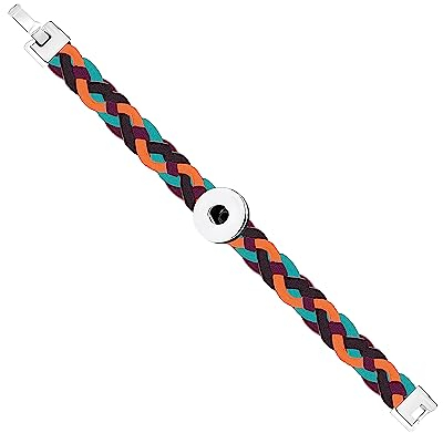 ANDANTE Leder Armband für 1 Chunk Click-Button (19 cm) - Multicolor