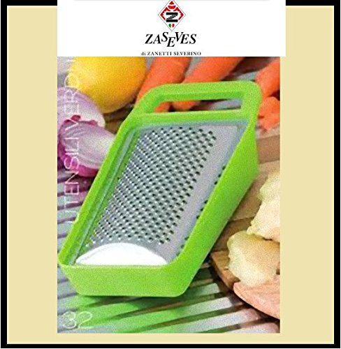 ZASEVES grattugia con cassetto, Rosso/Argento, Confezione da 63