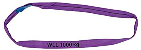 PETEX WLL - Eslinga redonda, capacidad de carga: 1000 kg, longitud 1,5 m, circunferencia 3 m, según DIN EN 1492-2, color morado