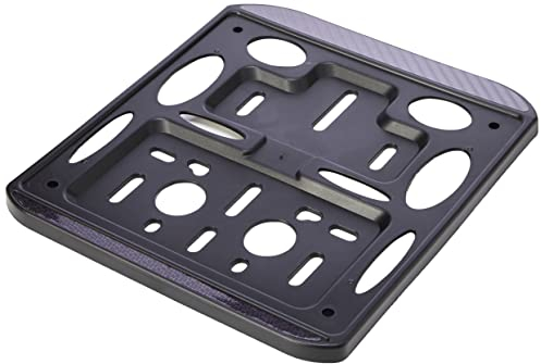 4R Quattroerre.it - 16107 - Portatarga Moto Universali, Nero Carbonio