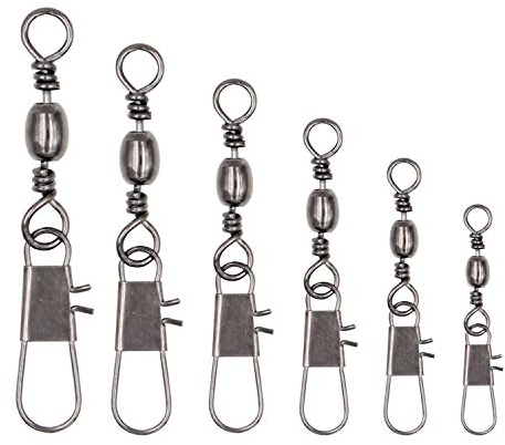 EuTengHao 250 Stück Lager Barrel Swivel Zubehör Edelstahl Korrosionsbeständigkeit (Größe 2,4,6,8,10,12, Gewicht 11,8-26,3 kg)