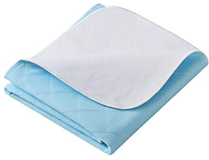 Beedsooth Wiederverwendbar Bettunterlage 86×132cm, Wasserdicht und Absorbierend Betteinlagen Waschbare, Schutzunterlage für Kinder oder Erwachsene, Blau