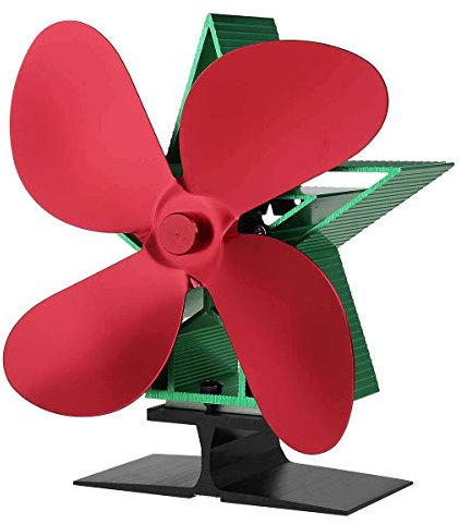 Tipo de árbol de Navidad 4 Hoja estufa de calor del ventilador accionado registro de madera quemador Eco Friendly Ventilador Chimenea casa eficiente de distribución de calor for el gas / Pellet / Made