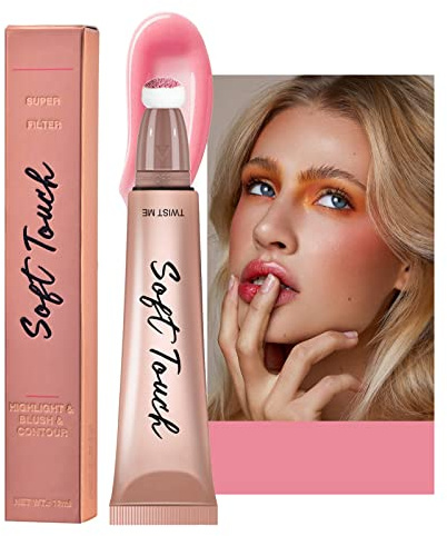 Ofanyia Blush Beauty Wand, Matte Finish Blush Stick with Cushion Applicator, Lightweight Super Silky Cream Face Blusher Make up Stick (B2 Blush)