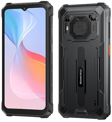 Blackview Outdoor Handy Ohne Vertrag BV6200 PRO, 13000mAh Akku, 8GB+128GB(1TB Erweiterung), 6,56'' HD+, ArcSoft® 13MP+8MP, Android 13 DUAL SIM IP68 MIL-STD-810H Wasserdichtes Smartphone,Schwarz