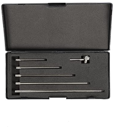 Dial Indicator Extension Stem Rod,6 Pieces Dial Digital Indicator Extension Stem Rod Set 1, 2, 3, 4, 5, 6 Combine to 0-21 Thread 4.2mm Diameter for Dial Digital Indicator Height Gauge Depth Gauge