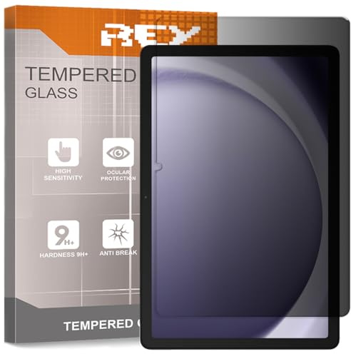 REY Pellicola salvaschermo antispia per Samsung Galaxy Tab S8+ 5G/Wi-Fi 12,4 - S7+ 5G/WiFi 12,4 - S9+ 12,4 - S10+ 12,4, Vetro temperato, di qualità Premium