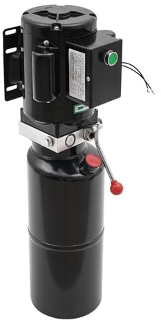 Bomba hidráulica de 220 V, unidad hidráulica de acción simple, con depósito de 10 l, bomba manual hidráulica eléctrica de acero para ascensores, carretillas elevadoras y accesorios para automóviles