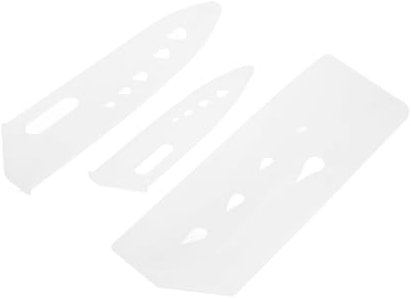 Alipis 3 Piezas cuchillo caso equipo protector de almacenamiento cuchillas moteado Pulido vaina de cuchillo cocinero protector de dedos para cortar funda de cuchillo plastico pp