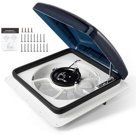 Brolteja RV-Dachventilator,Dachlüfter Wohnmobil Automatischer Regensensor,Dachventilator Wohnmobil 12V,für Wohnwagen, Wohnmobile, Autos und Anhänger