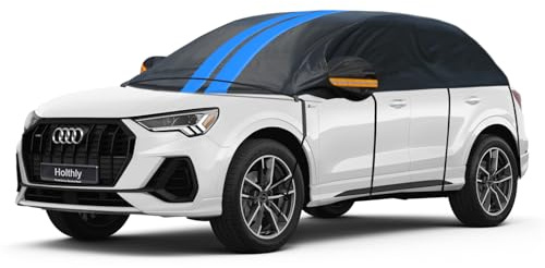 Holthly Halvgarage för bil vinter SUV, personbil halvgarage ovansida vattentätt ventilerande bilskydd, presenning halvskydd för regn damm snö. Vikgarage för SUV/4 x 4. (upp till 530 cm) YXL