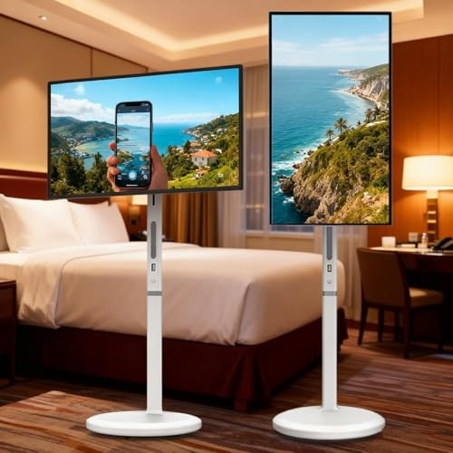 Moniteur Portable 27/32 Écran Tactile Full HD Batterie 7800 mAh Téléviseur Intelligent HD avec télécommande(8+128G,27inch)