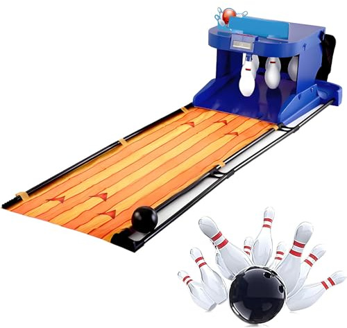 Hopfällbart bowlinghallsspel,inomhusfamiljespel bowlingspel,med LED-elektronisk resultattavla och automatisk återställning/simuleringsfunktion,för barn och vuxna interaktivt spel 3.5m/11ft