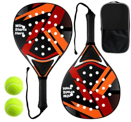Tennis Set – ABS 47x26x3.8cm | Lightweight Shockproof Non Slip 2 Player Beginner Tennis Racket Kit | Junior Ţennis Racket Set Paddle Ťennis Śet For Kids Sport Outdoor Indoor Pool Recreation Training