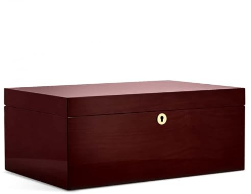 adorini Humidor Santiago - Deluxe | Conservazione dei sigari con umidificatore e igrometro - fino a 150 sigari - Marrone - GARANZIA A VITA -