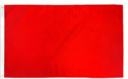 AZ FLAG - Drapeau Commissaire de course Rouge - 90x60 cm - Drapeau Interruption De La Course 100% Polyester Avec Oeillets Métalliques Intégrés - Pavillon 50 g