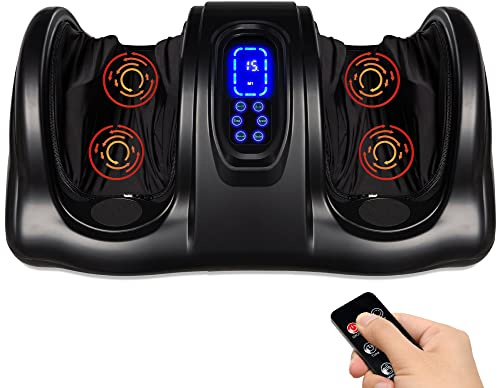 Best Choice Products Shiatsu Foot Massager for Pain Relief, Plantar Fasciitis, Neuropathy, Blood Circulation, Remote Control w/Compact Design - Black