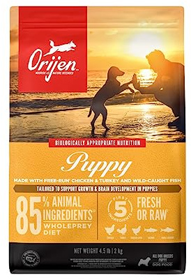 ORIJEN Grain Free High Protein Dry Dog Food Puppy Recipe 4.5lb Bag