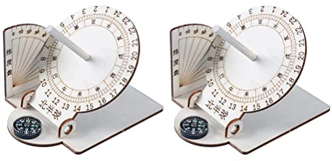 iplusmile Sonnenuhren 2 stücke ?quatorialer sonnenuhr uhr p?dagogische spielzeug holzunterricht hilfsmittel Sonnenuhr Sonnenuhr Sonnenuhr Sonnenuhr