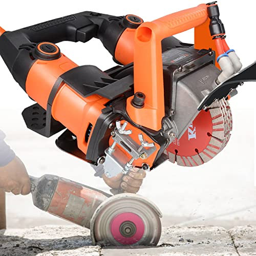 GBHJJ Mauernutfräse Schlitzfräse 5200 W, Mauerfrase Wandfräse 10500 U/min, Mauerfräse Schlitzfräse mit 45 mm Tiefe, 72 mm Breite, Elektrische Nut Maschine