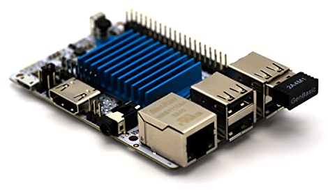 Libre Computer Le Potato Mini Single Board Computer mit USB WiFi 4 und Kühlkörper (2GB WiFi 4, Libre Blue)