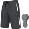 Logas MTB Herren Radlerhose,Herren Mountainbike Shorts Atmungsaktiv Radhose ，MTB Shorts für Männer mit 6 Taschen,Grau,XXL