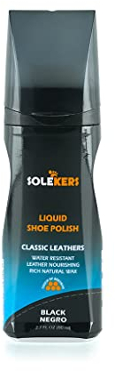 Solekers Liquid Shoe Polish ⎮ Flüssige Schuhcreme 80 ml ⎮ Für Natur- und Kunstleder (Schwarz)