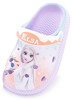 Fancyland Clogs Kinder Anna und ELSA- nisex Kinder Clogs Gartenschuhe Hausschuhe Jungen Mädchen (Lila, eu_Footwear_Size_System, Little_Kid, Women, Numeric_Range, medium, Numeric_27, Numeric_28)