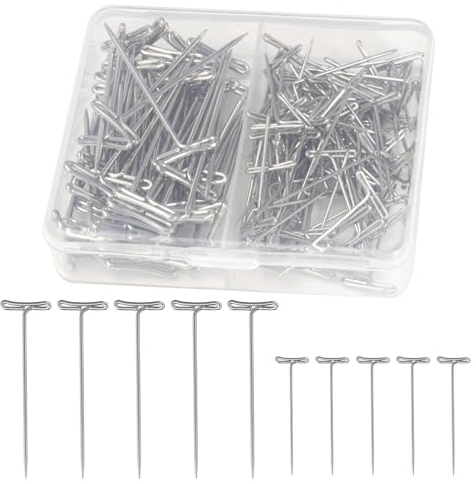 Stecknadeln mit Kopf 150pcs T Stecknadeln Abstecknadeln Lang Edelstahl Stecknadel Nähen Nadeln Zubehör für Quilten Handwerk Schmuck