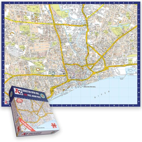 A till Z karta över Kingston Upon Hull 1 000 bitar pussel