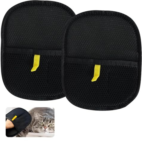 2 guantes quitapelos para mascotas, 24 x 16 cm, guantes electrostáticos para el cuidado del pelo, guantes de depilación de animales de doble cara, guantes de cuidado lavables para gatos, perros