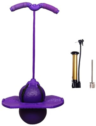 Jumper,Balance Bouncing Ball with Pump, Handle | High Board for Outdoor Fun, Strong Grip Deck Sticks for Boys & Girls, Exercise Balance Ability