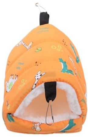Lurrose Nido de Algodón para Loros Hamaca Calefactora Invierno Casa de Descanso Cálida para Pájaros Escondite Seguro para Mascotas Pequeñas Material Suave y Resistente