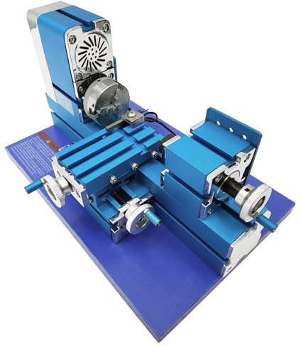 Mini torno para metal, torno eléctrico de sobremesa para metal, ideal para enseñar a hacer mismo, con 20.000 r/min, dispositivo motorizado para trabajar el metal, equipo para salas