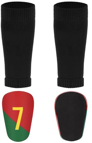 DiULi Protege Tibia Foot Enfant,Mini Protège-Tibias de Football avec Chaussettes Intégrées,Coque PP + Mousse EVA,Léger Respirant Équipement de Protection pour Garçons Filles 3-15 Ans,10x6cm,2PCS-C